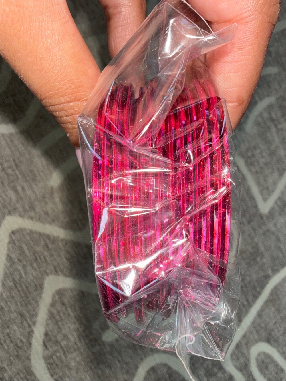 Hot Pink Metallic Bangles - Artisanal and Chic
